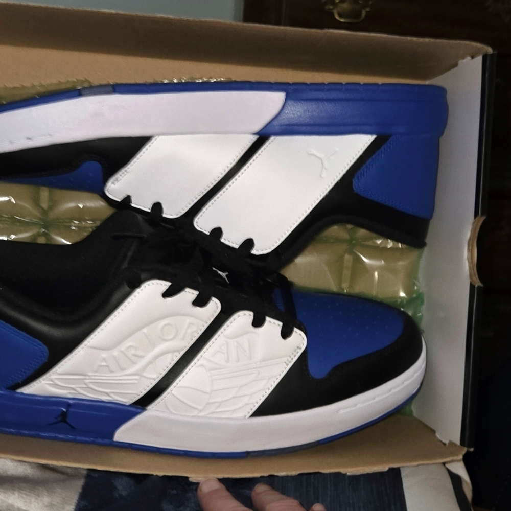 Jordan Blue and White Athletic Sneakers